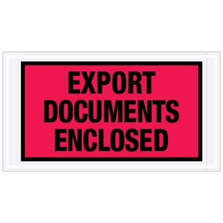 Bsc Preferred 5-1/2 x 10'' Red ''Export Documents Enclosed'' Envelopes, 1000PK BUY00025826